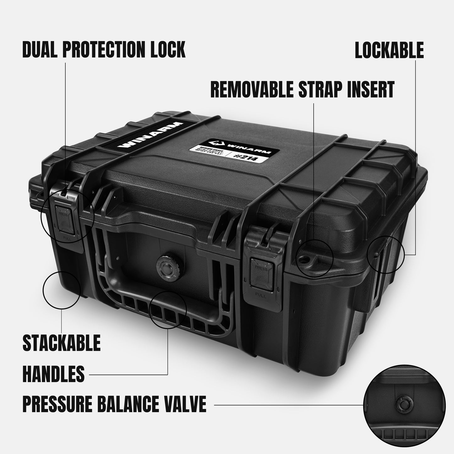 Winarm StorageCase #318-D 13IN CUSTOM PROTECT HARD CASE